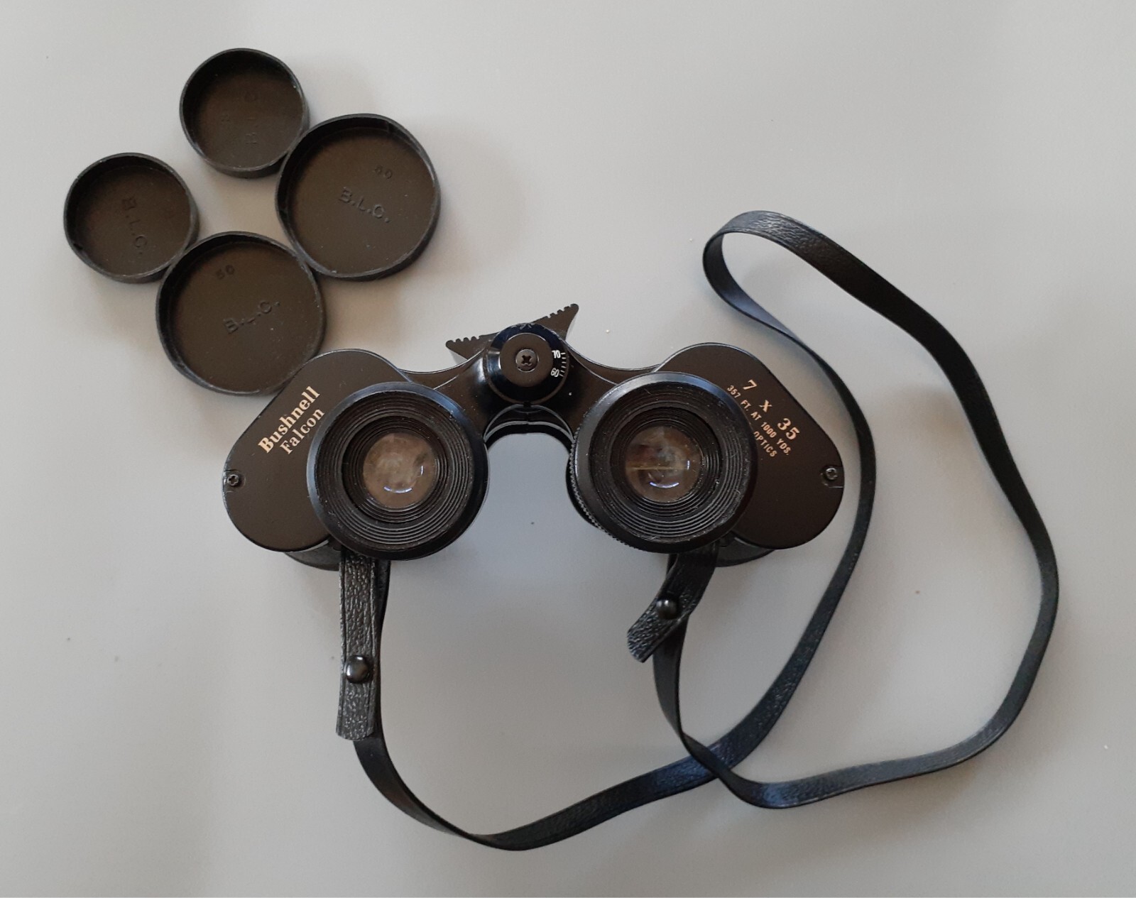 Vintage BUSHNELLL Falcon BINOCULARS 7x35, Insta-Focus , Carry Case, Original Box