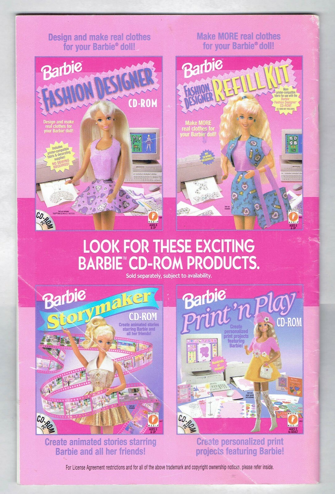 Barbie Print 'N Play Replacement User Guide ONLY