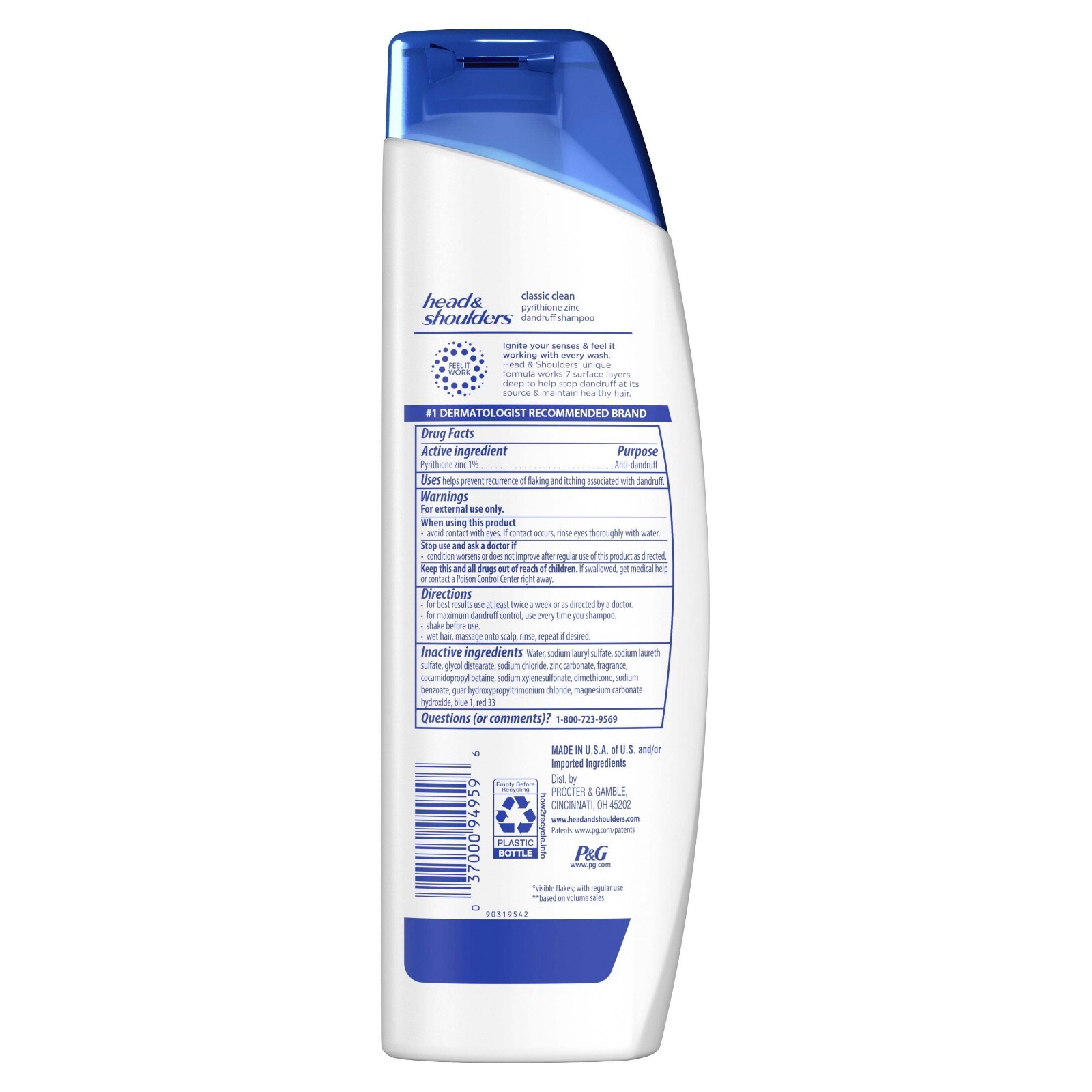 Head and Shoulders Dandruff Shampoo, Classic Clean, 8.45 fl oz