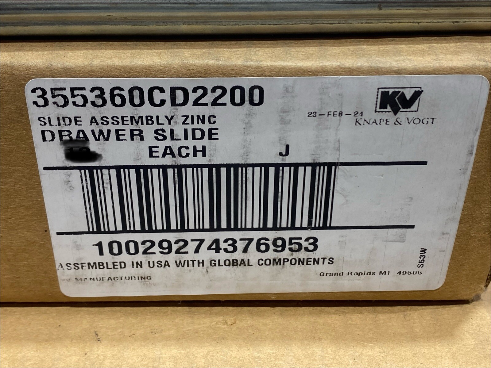 22" Heavy Duty Slide Assembly Zinc Travel Steel Drawer Slides ( Pair ) New
