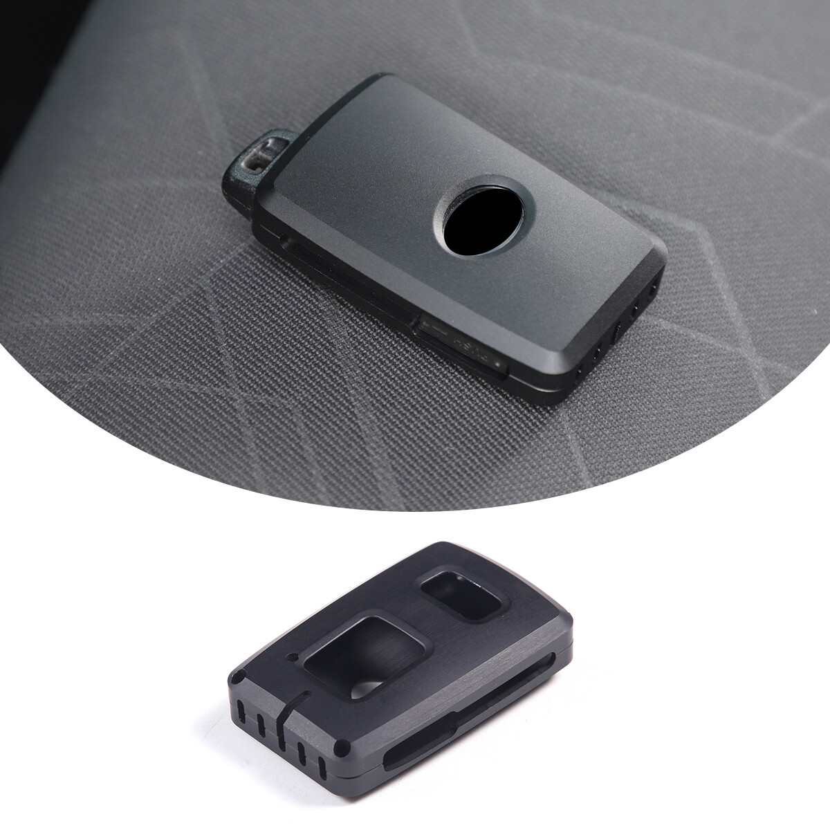 Matter Black Aluminium Alloy Key Fob Case Cover Protector For Tacoma 2016-2021