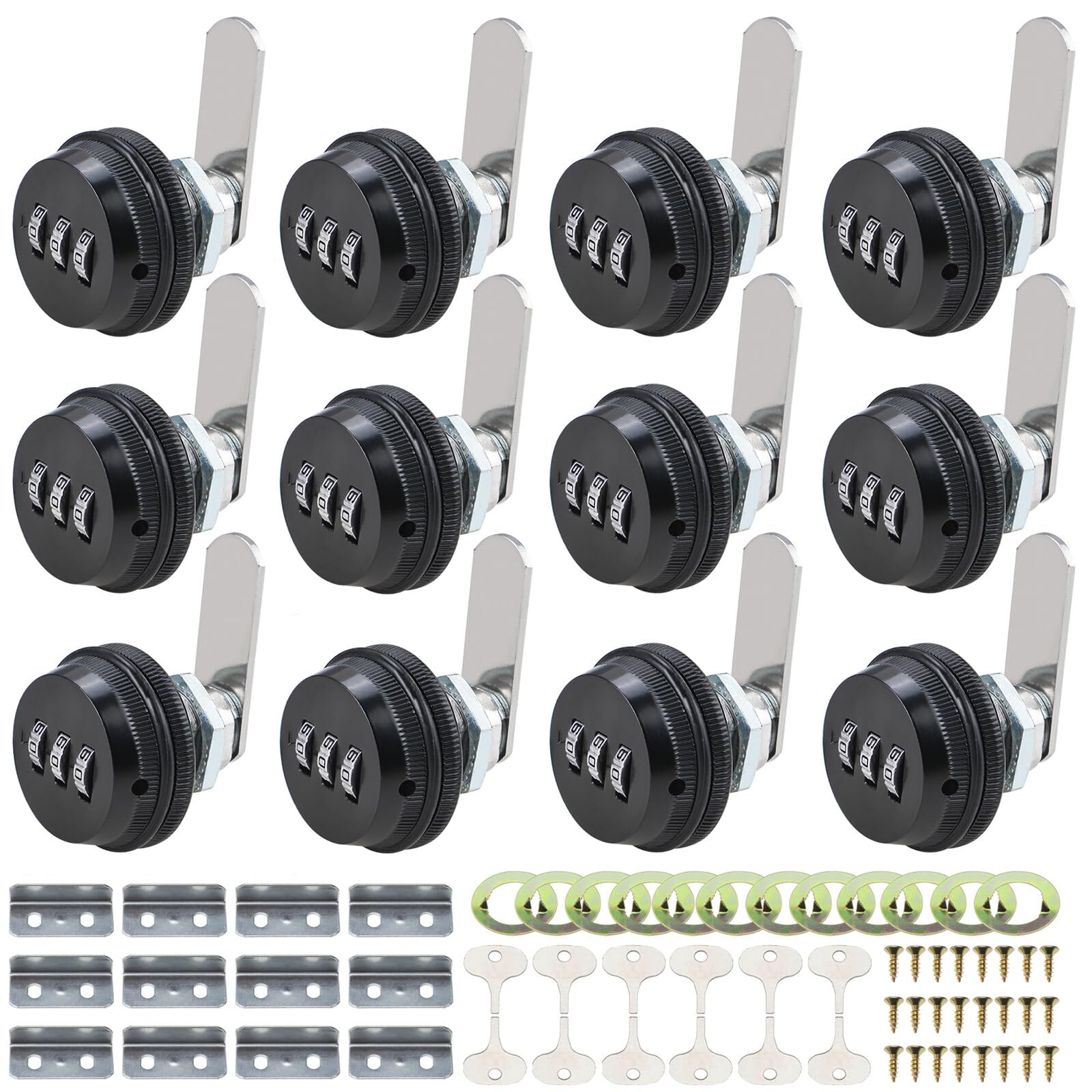 RealPlus Combination Cam Locks 3/4" Cylinder Cabinet Lock Security Cam Lock
