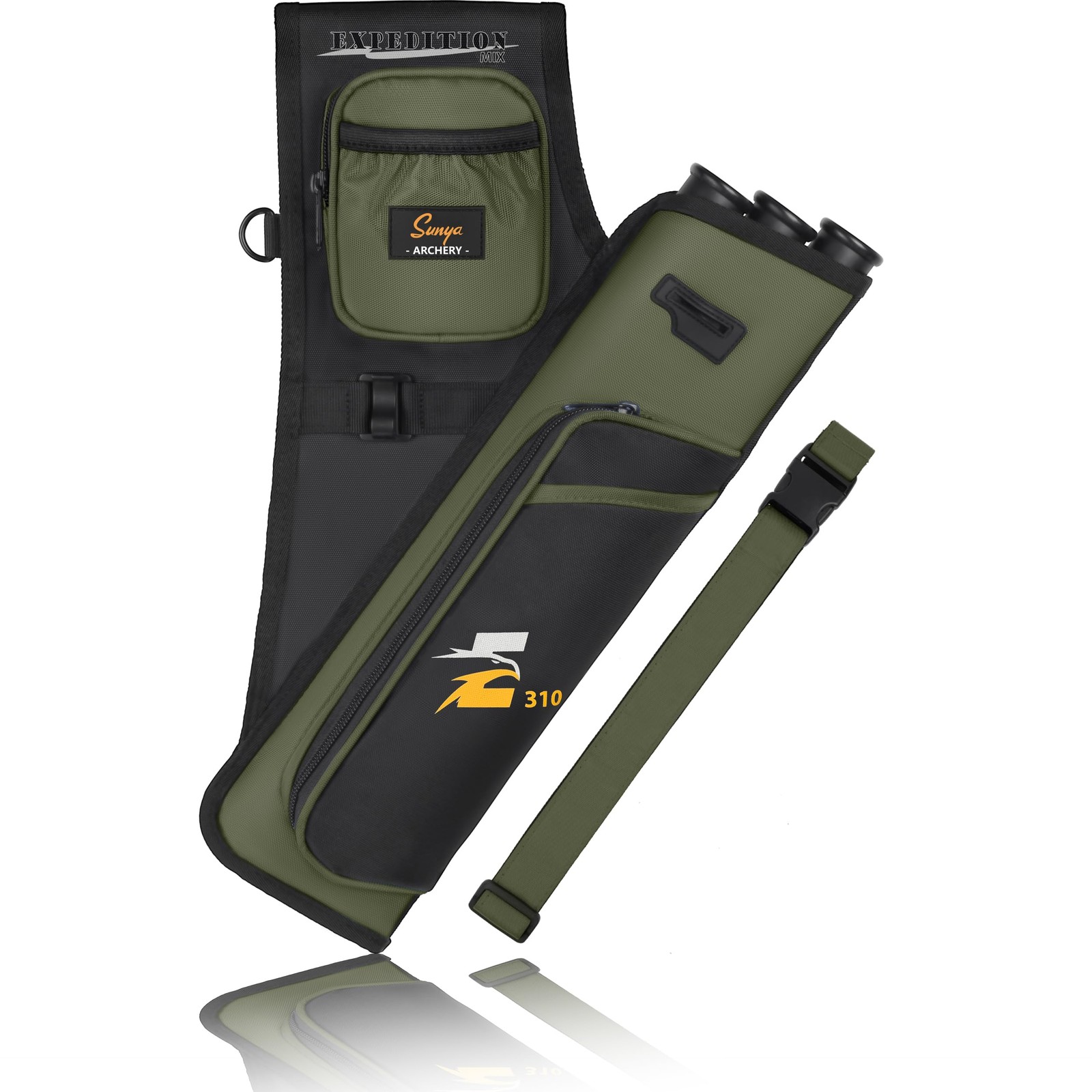 SUNYA Archery Hip Quiver for Arrows Includes 3 Tubes Arrow Holder Accessories