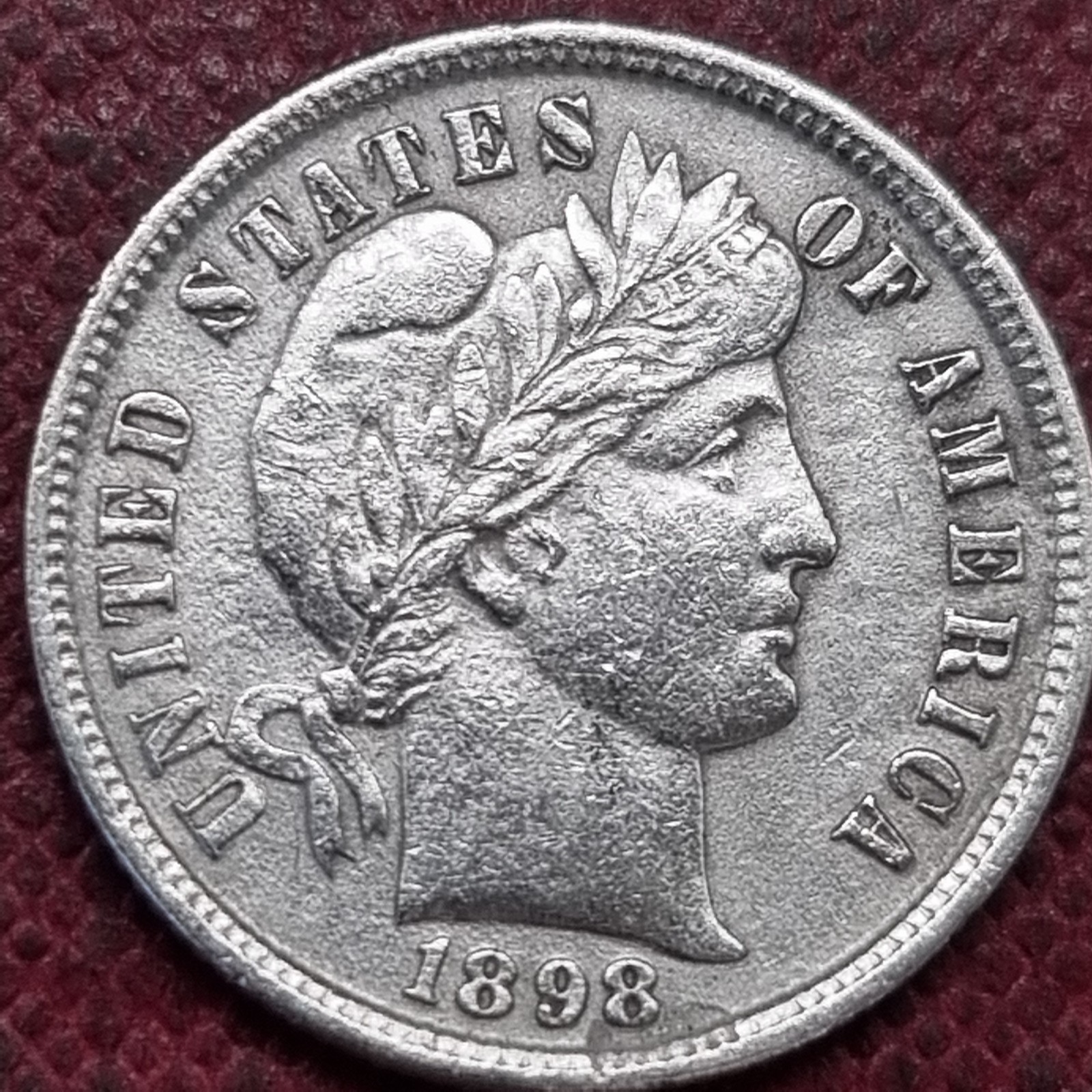 1898 Barber Dime 10c High Grade AU #102501