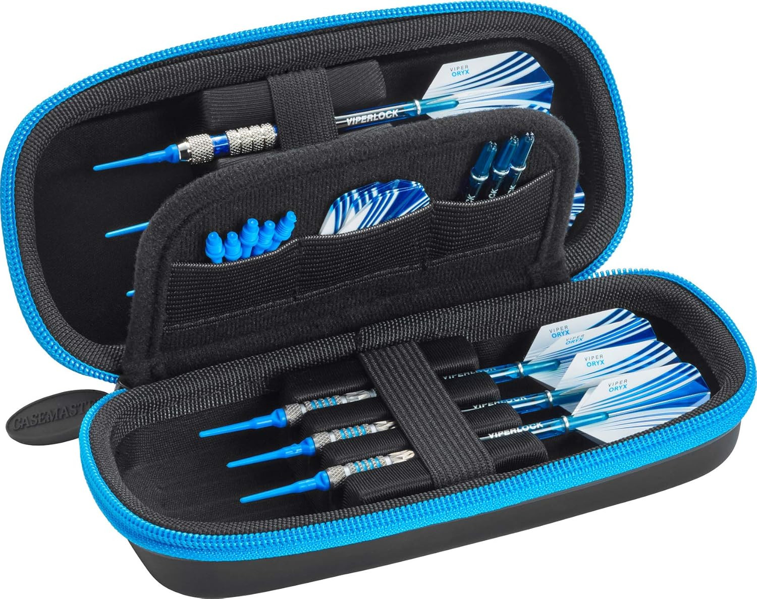 Sentry Dart Case with Rigid Foam Slots Holds 6 Darts and Accessories Blue