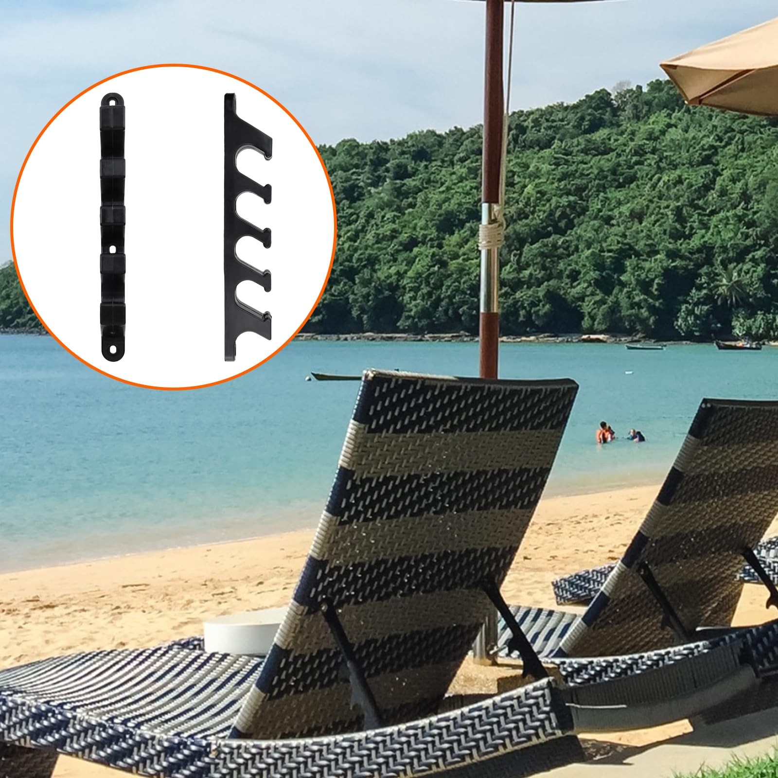 4pcs Adjustment Brackets for Chaise Lounges or Patio Outdoor Lawn Yard Furnit...