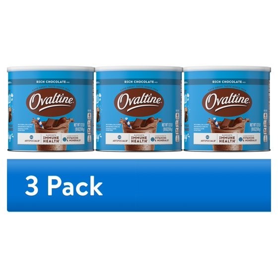 Chocolate Drink Mix Powder 18 oz 3 Pack Hot Cold Milk Vitamin Enriched