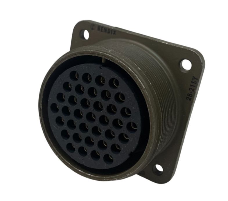 Bendix MS3102A28-21SY 37 Position Circular Connector Receptacle Mil Spec