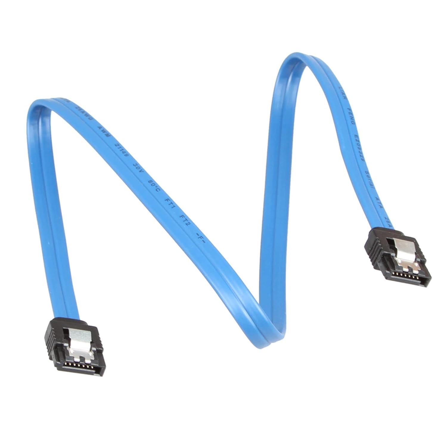 6Pack Straight SATA III Cable 6.0 Gbps L=24 Inches 6 Gbps Data (6Pack Blue)