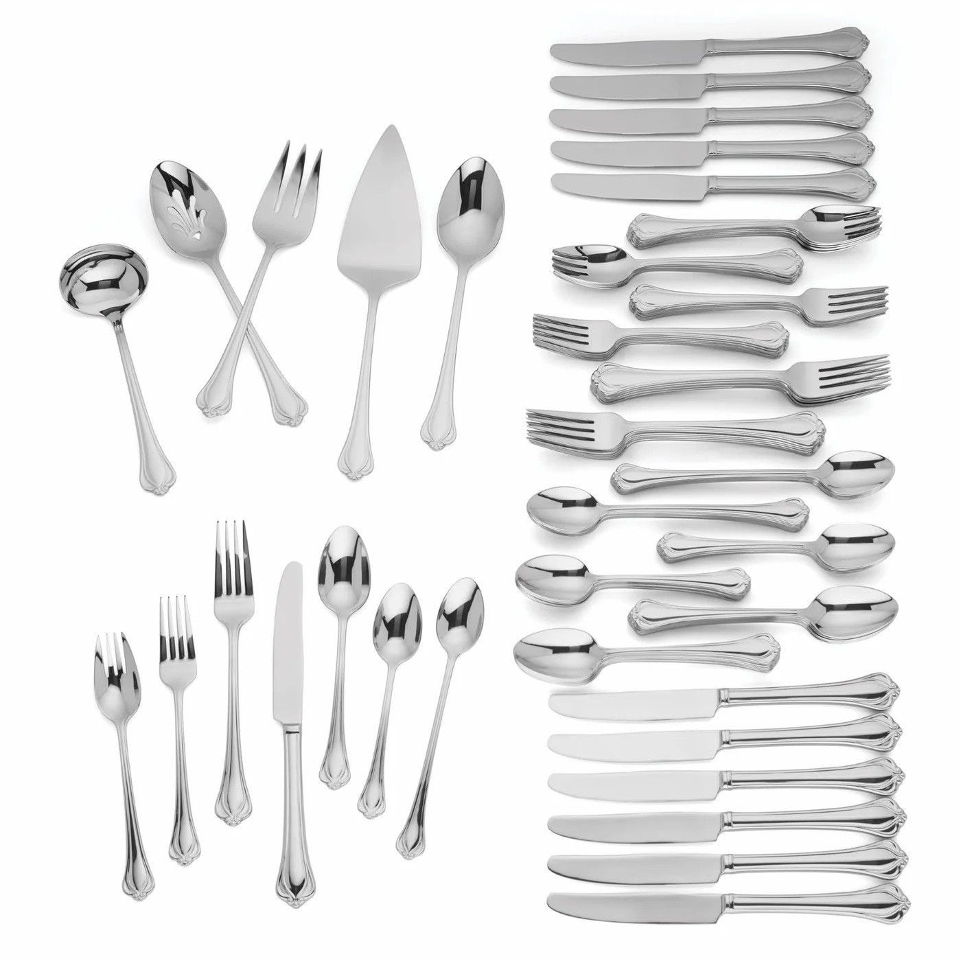 Alcott 89pc piece set Service for of 12 Stainless Flatware NEW Lenox  18/10