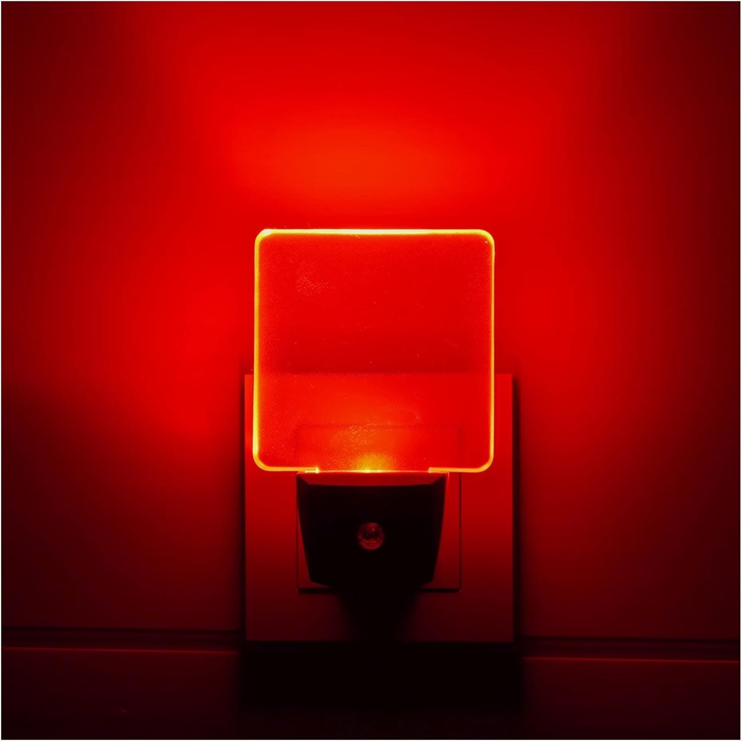 2-Pack Red LED Plug-In Lights – Dusk Sensor