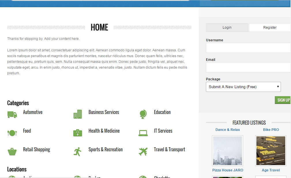 Excellent Directory  Website Free Installation + Free Hosting