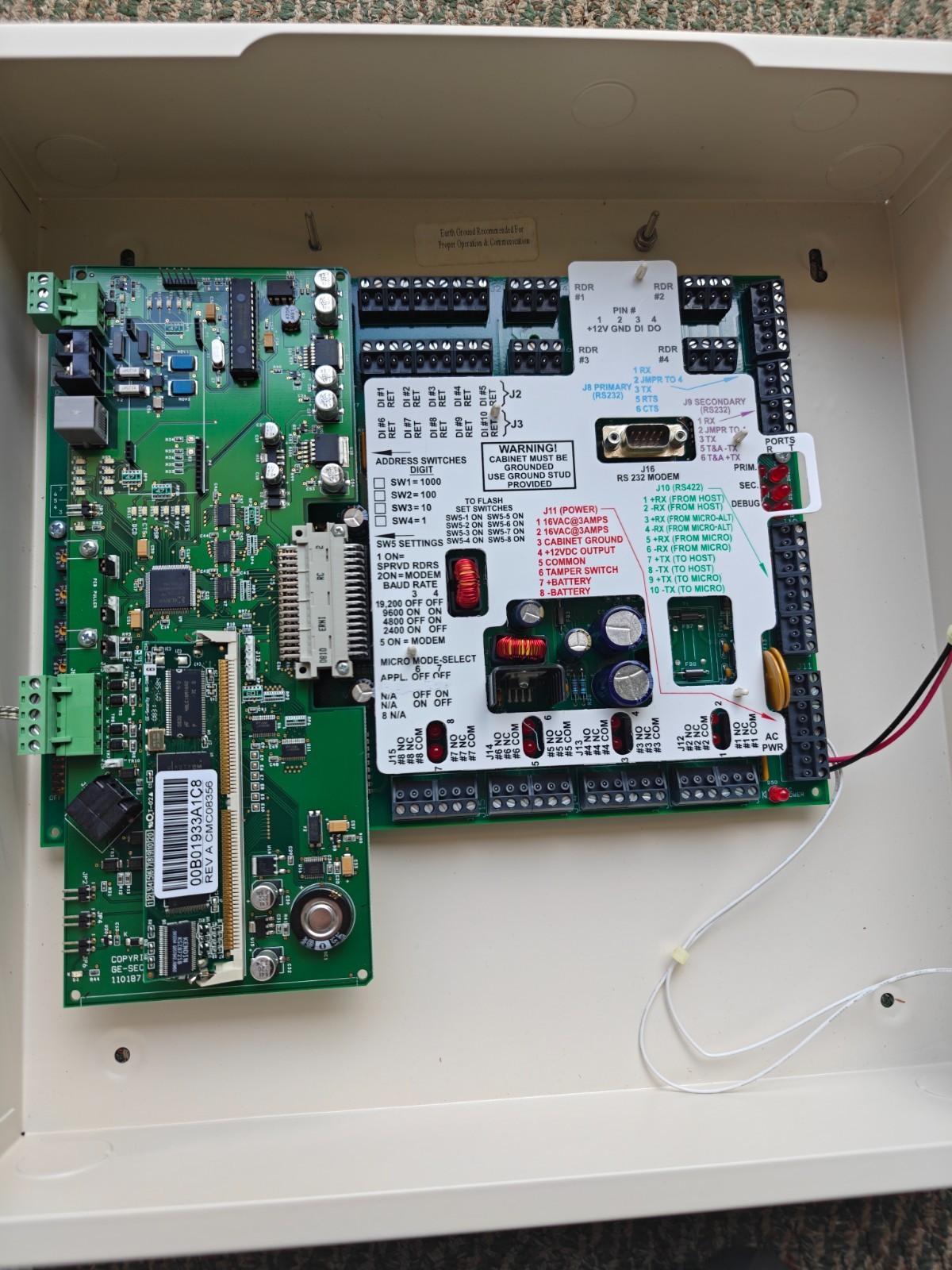 GE CASI‑RUSCO M2PMSP1 M2000 Ethernet Access Control Panel + PXNPlus Card