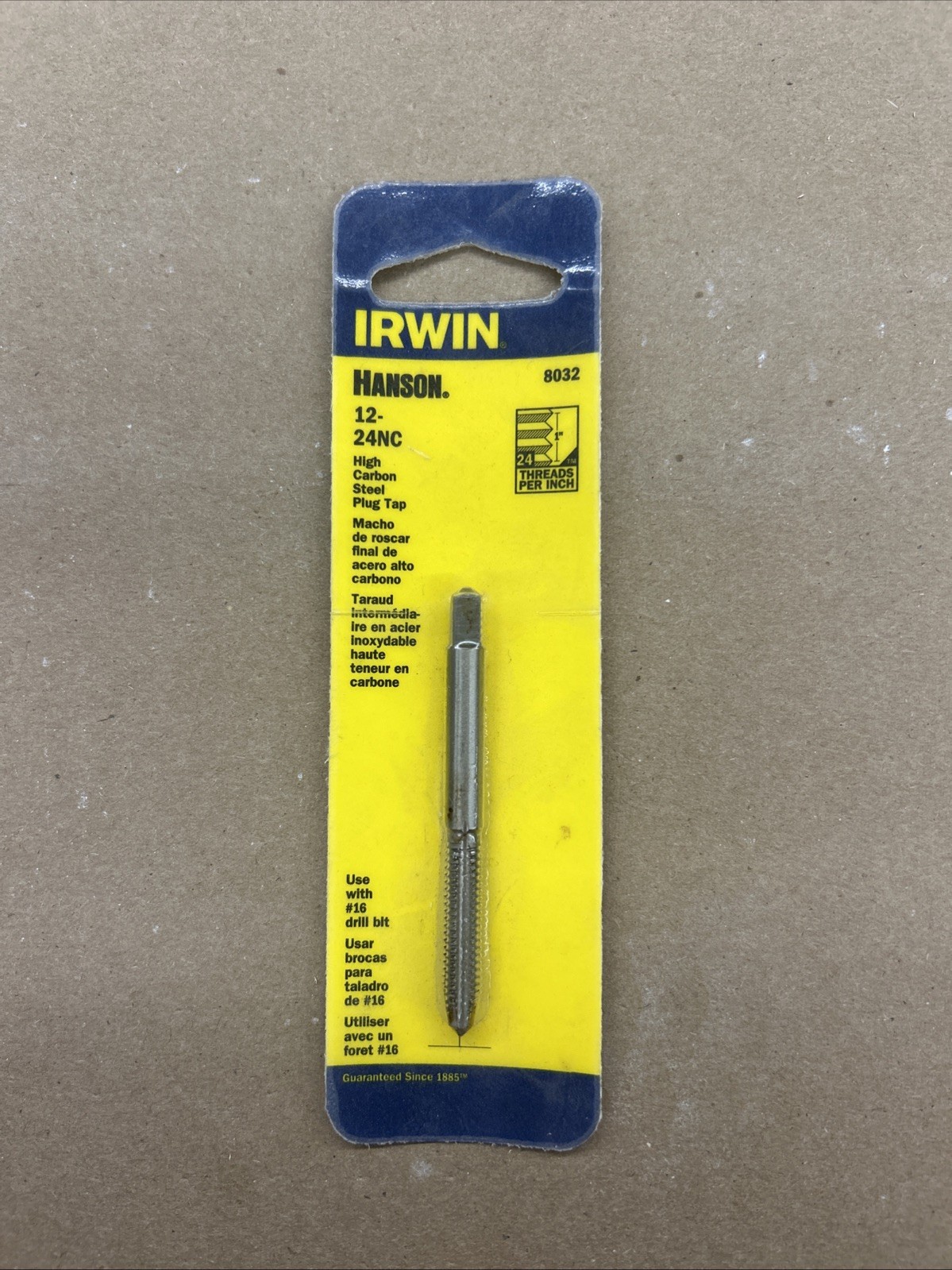 New Hanson #16 4.5mm Taper Pipe Tap 12-24 NC Thread Cutting Cleaning #8032