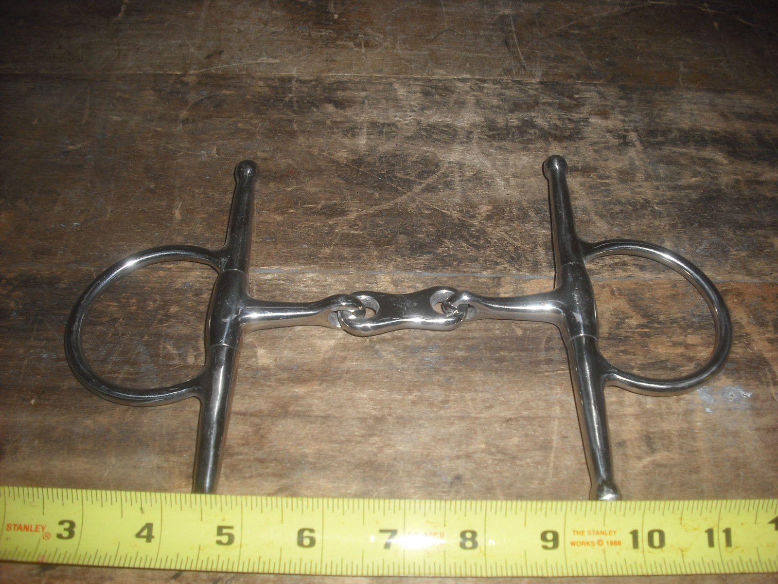 Stainless Steel Horse Bit,Full Cheek French Mouth Snaffle C3259,4-1/2",X 6-1/2"