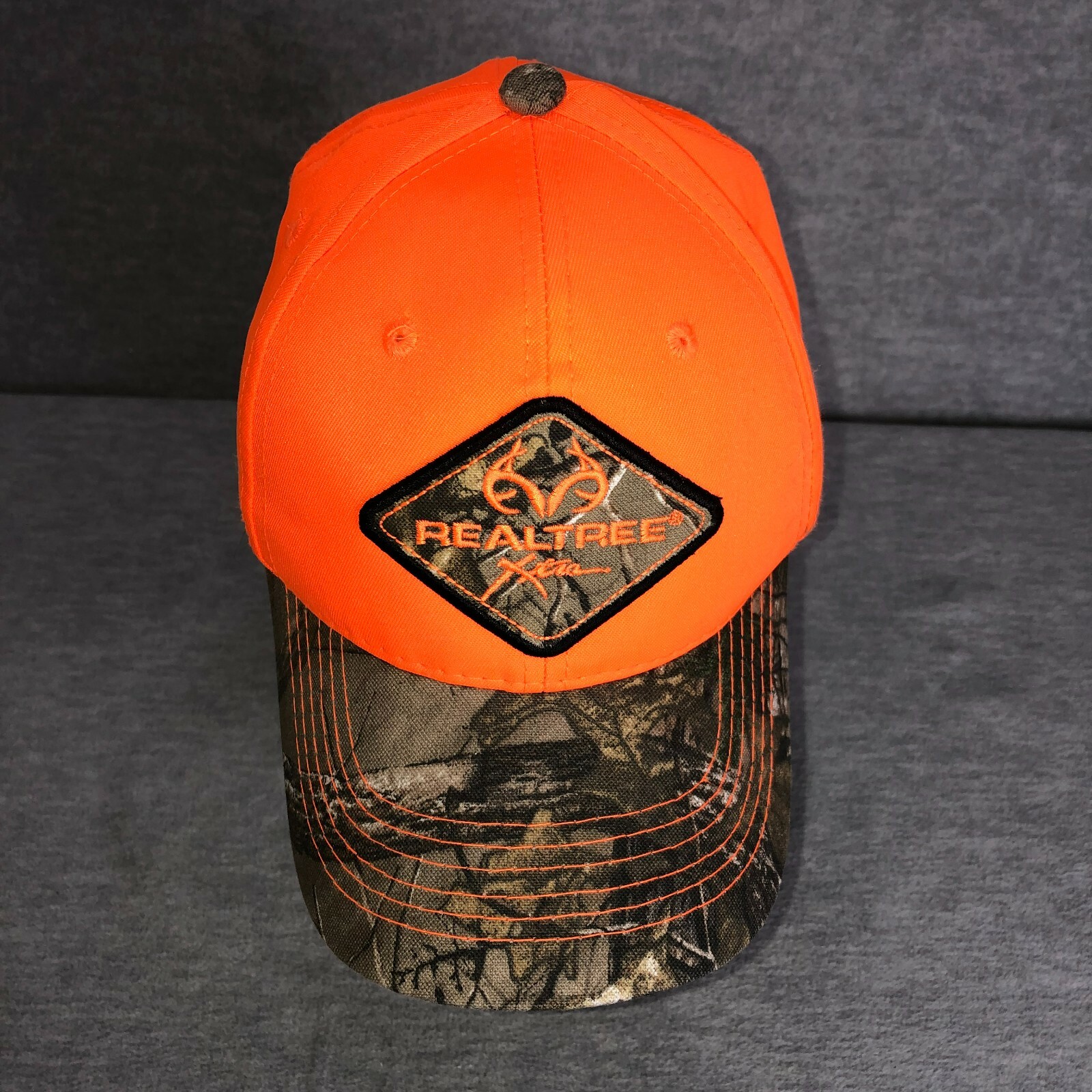 Signatures Realtree Xtra Orange and Camouflage Curved Men’s Baseball Cap Hat