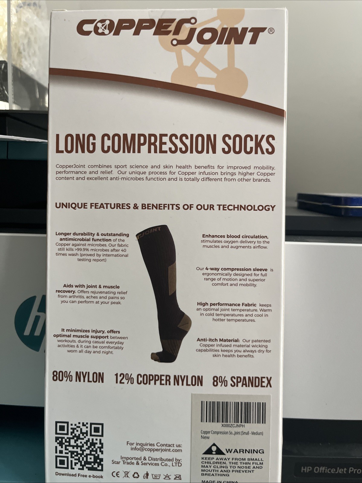 Copper Joint Long Compression Socks Uni-sex