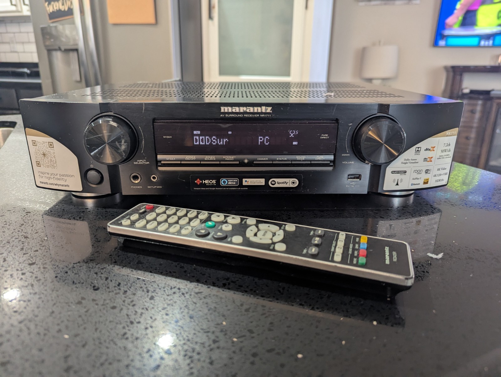 Marantz NR1711 8K Slim 7.2 Channel Ultra HD AV Receiver