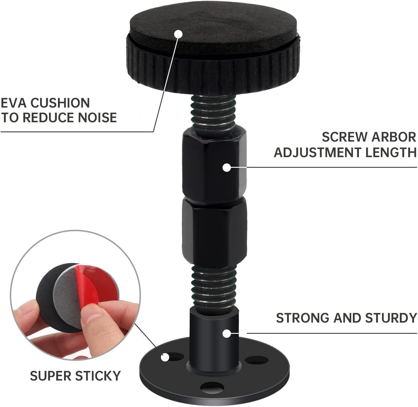 4Pcs Headboard Stoppers for Wall, Adjustable Headboard Stoppers, Bed Noise St...