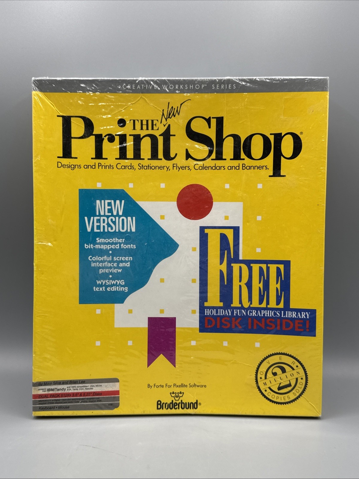 1989 The New Print Shop Computer PC 3.5" & 5.25" Broderbund IBM Sealed