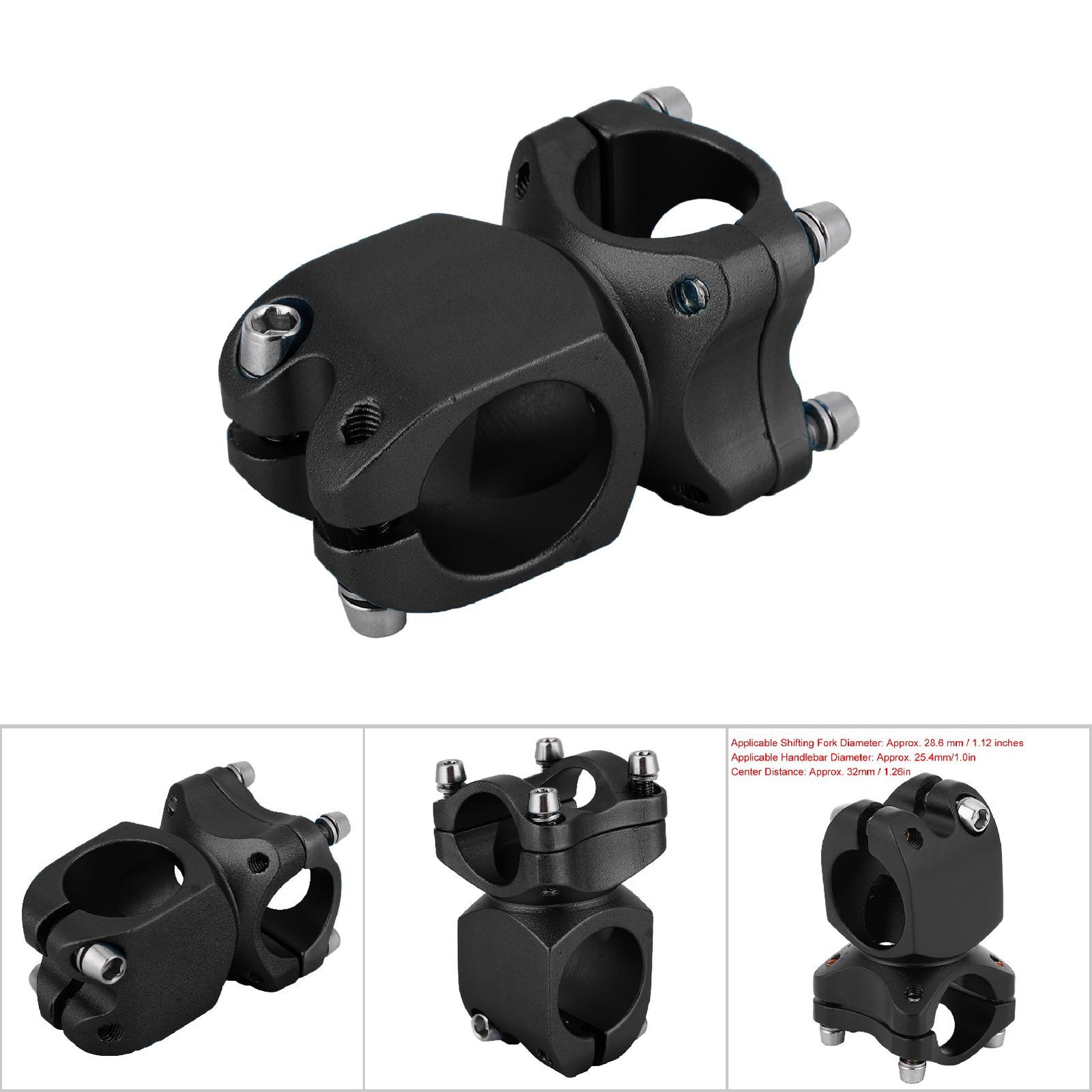 2-pack 25.4*38 Aluminum Alloy Mountain Bike Stem For Road Cycling OUWR