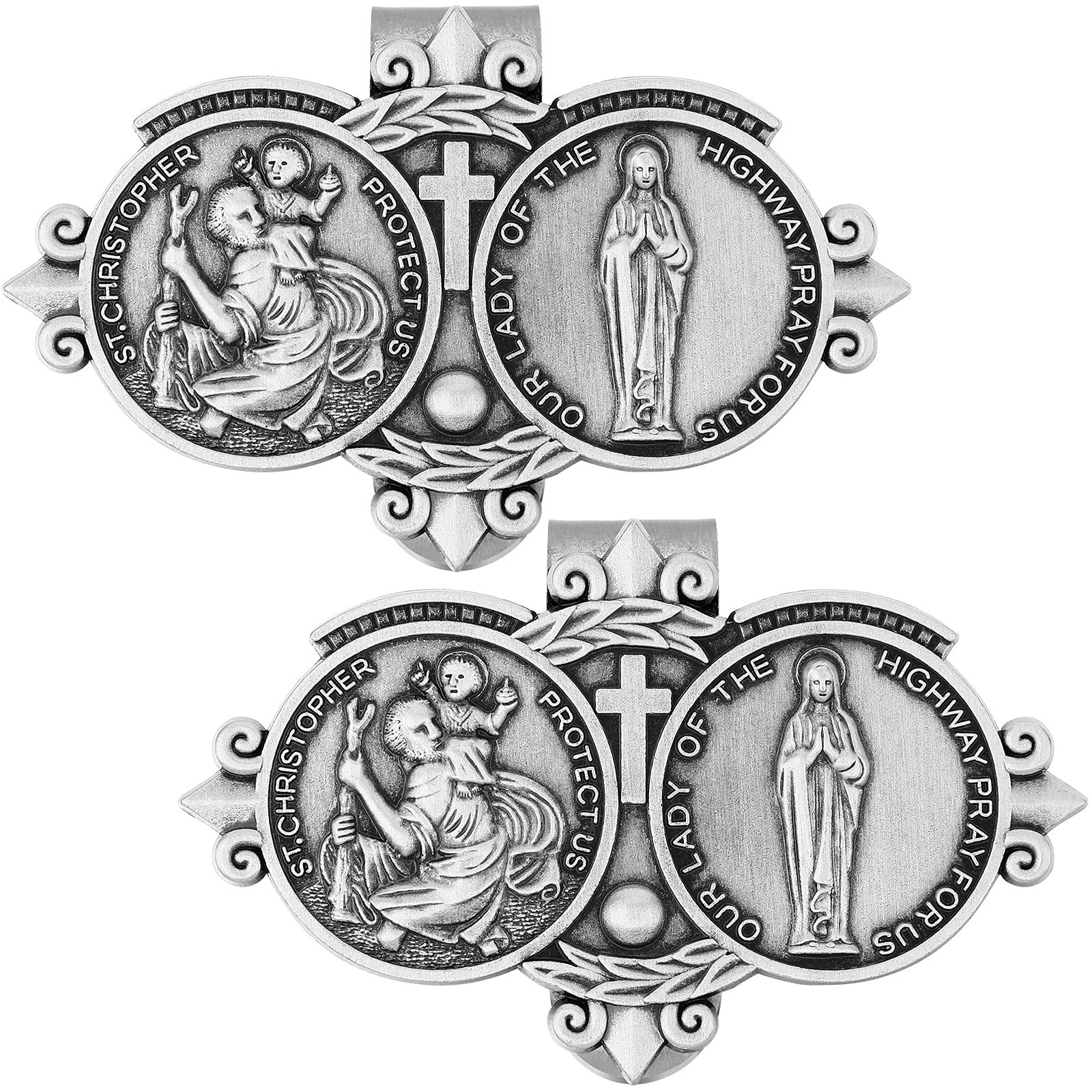 St Christopher Medal for Car Catholic Visor Clip Our...