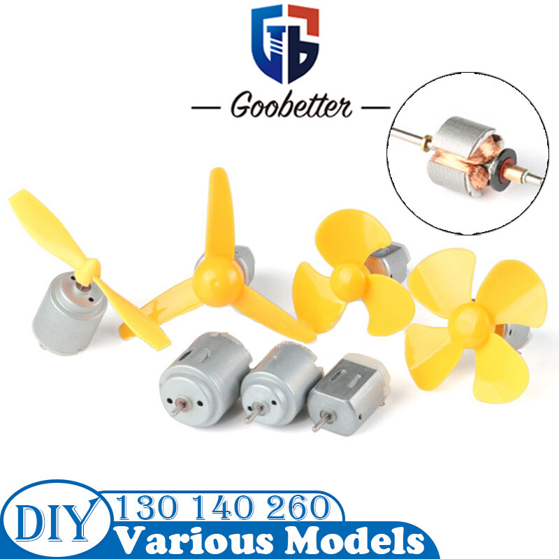 Mini 130 140 260 Toy Motor Small Electric DC Motor DIY Fan Blade Electric Motor