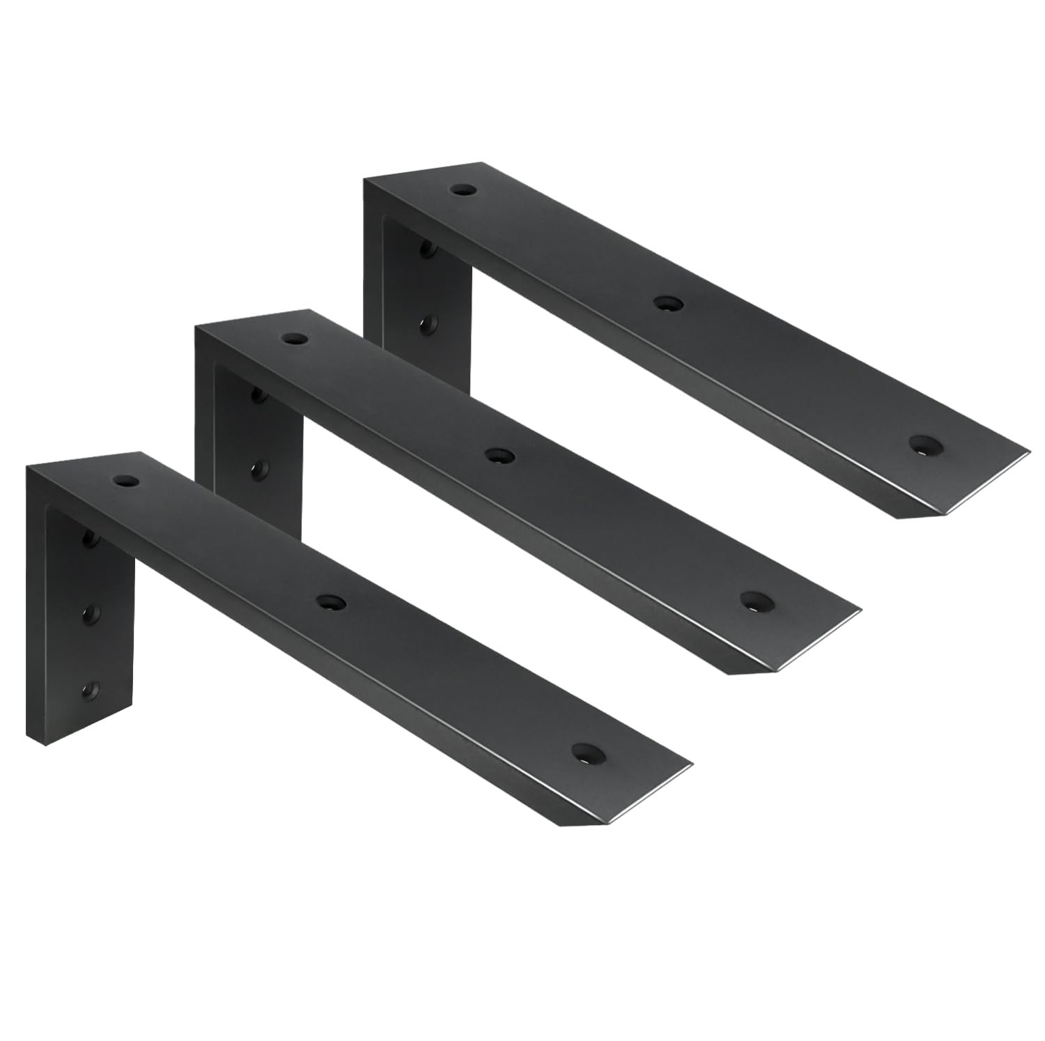 WINKER Countertop Support Bracket 3 Pack Heavy Duty 1/2 Thick Hidden L Shelf