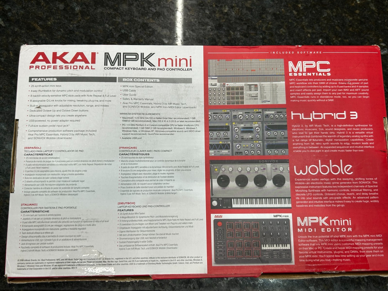 Akai MPK Mini MKII Keyboard Controller Special Edition - Black on Black
