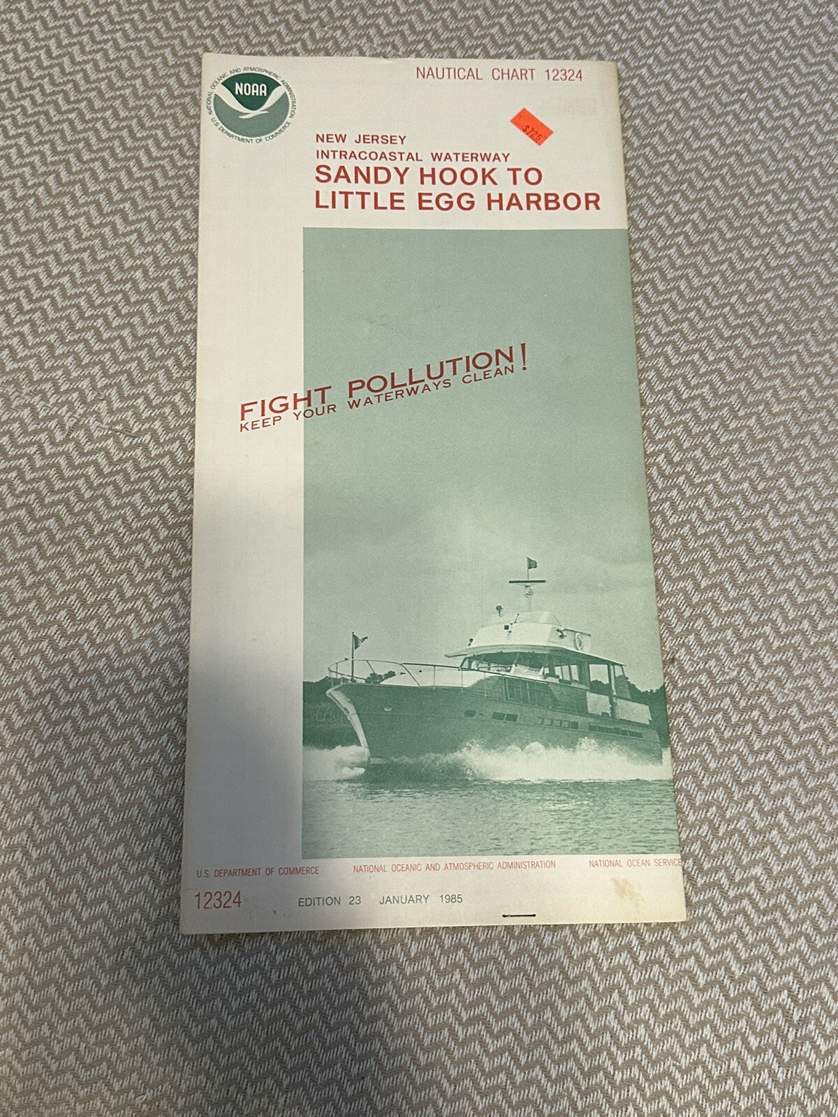NOAA Chart SANY HOOK / LITTLE EGG HARBOR  Nautical Chart #12324-Edition 23 1985