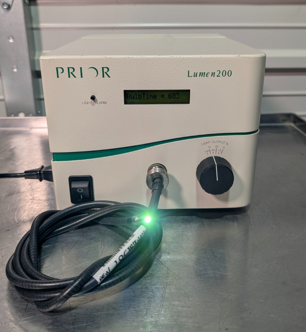 Prior Scientific L200US Lumen 200 Fluorescence Illuminator LM587 Guide 684 HOURS