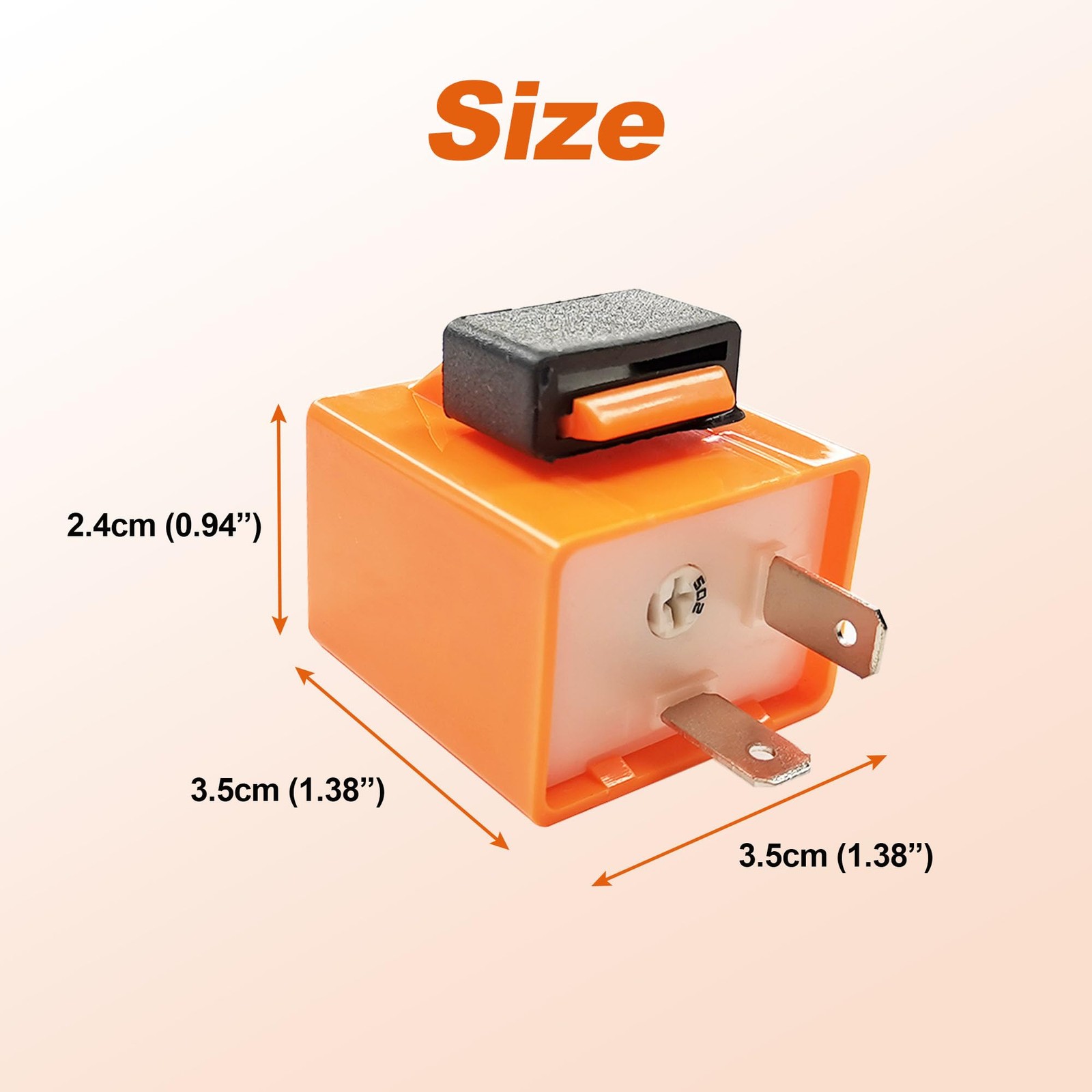 2Pcs 2Pin 12V Speed Adjustable LED Electronic Flasher Relay Fix Motorcycle Tu...