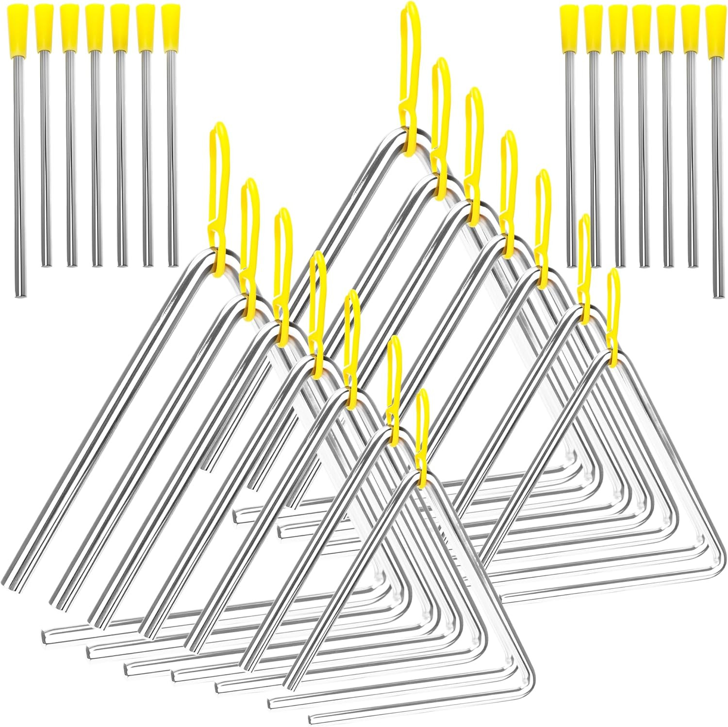 14 Pcs Triangle Percussion Instrument Set 4 5 6 7 8 9 10 Inch Triangle Musical I