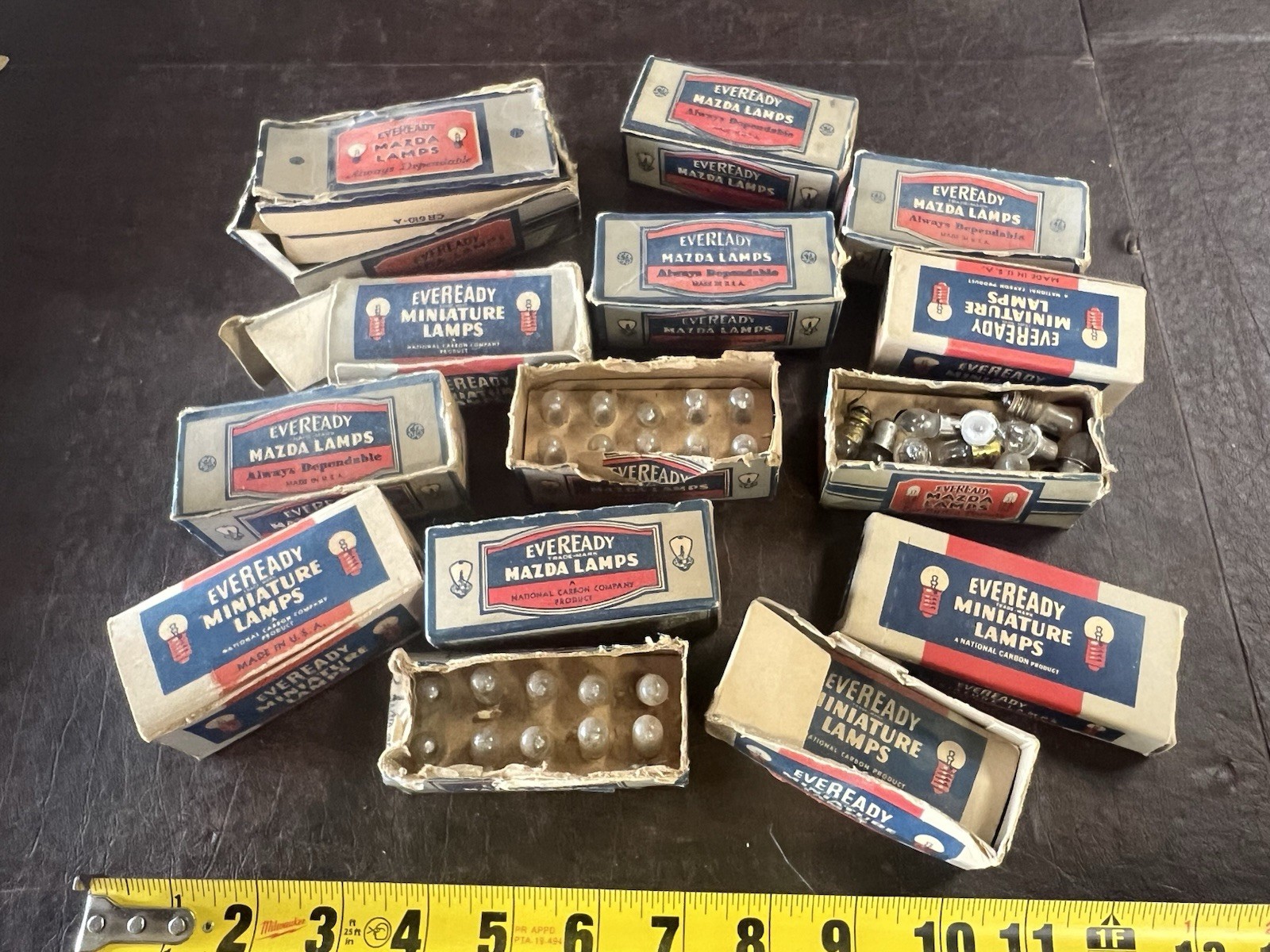 Vintage Eveready Panel Lamps Radio Light Bulbs