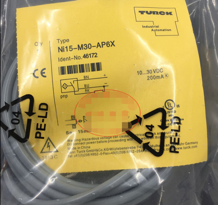 1pcs New Turck Proximity Sensor Switch Ni15-G30-AP6X free shipping