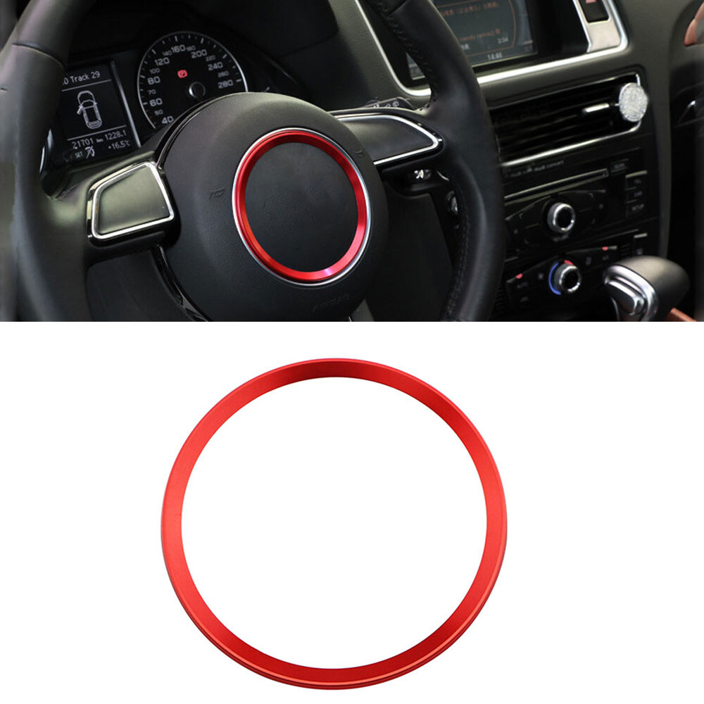 Auto Steering Wheel Hub Cover Accessories Decoration Sticker Ring For Audi