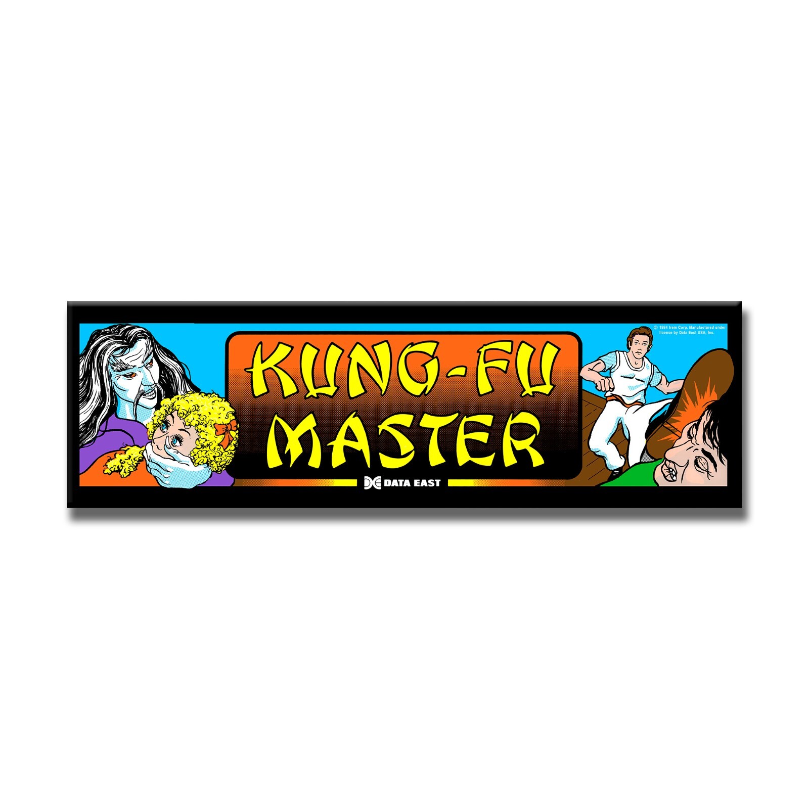 Kung-Fu Master Premium Arcade Marquee Restoration Backlit Sign Insert