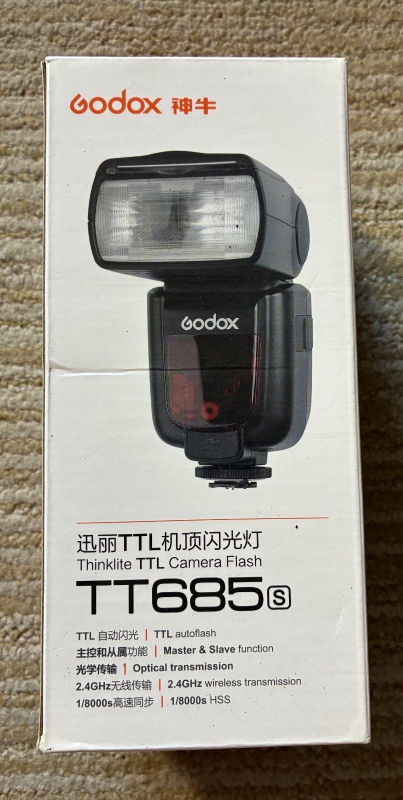 Godox TT685s Sony TTL Camera Flash in Original Box~Rarely Used!