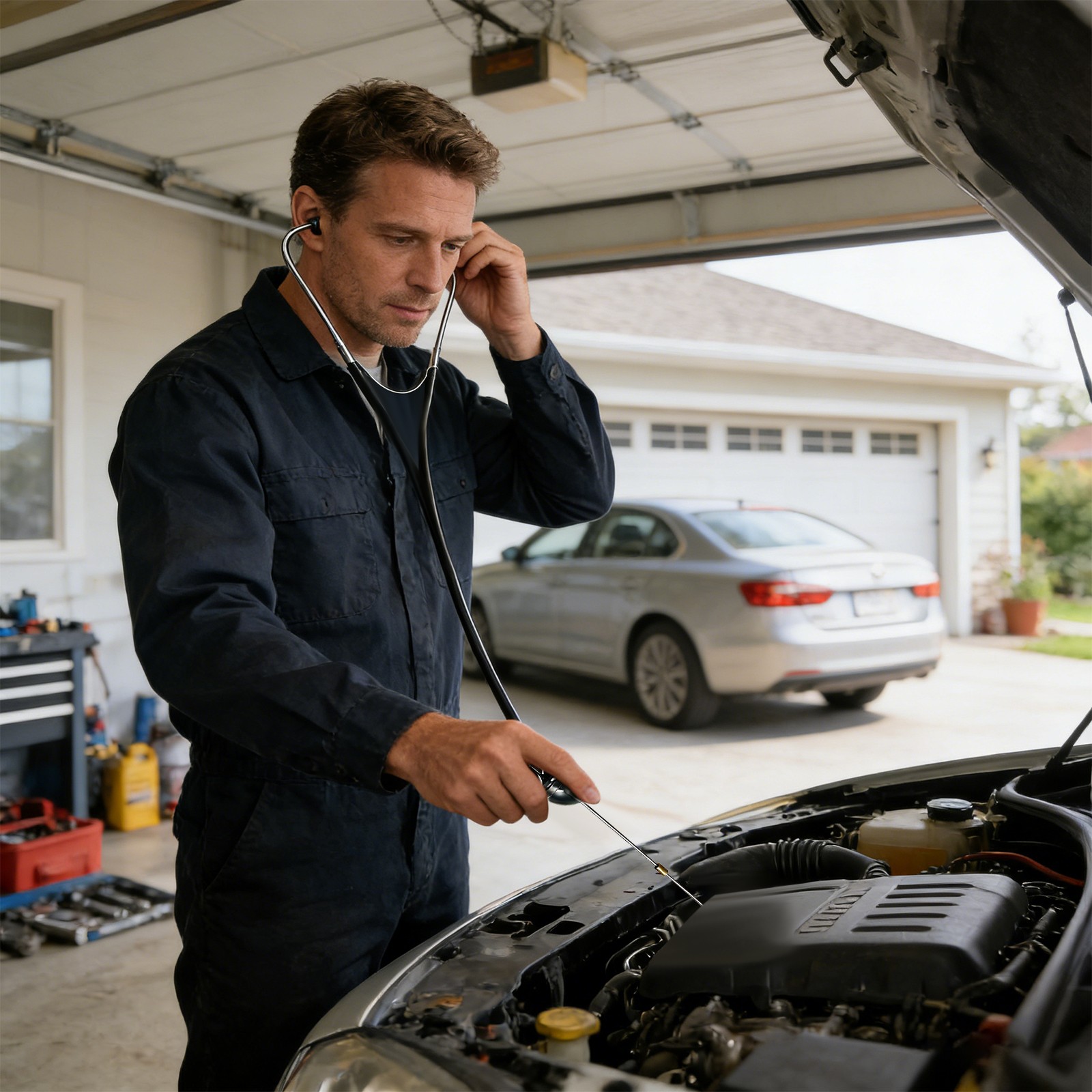 Automotive Engine Maintenance Stethoscope, Mechanical Internal Noise Detection