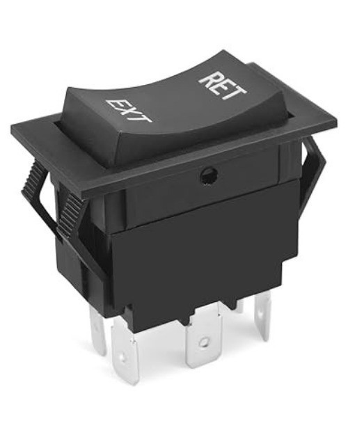 30 Amp DPDT Momentary Switch, On-Off-Momentary On Rocker Switch 6 Pin for Many F