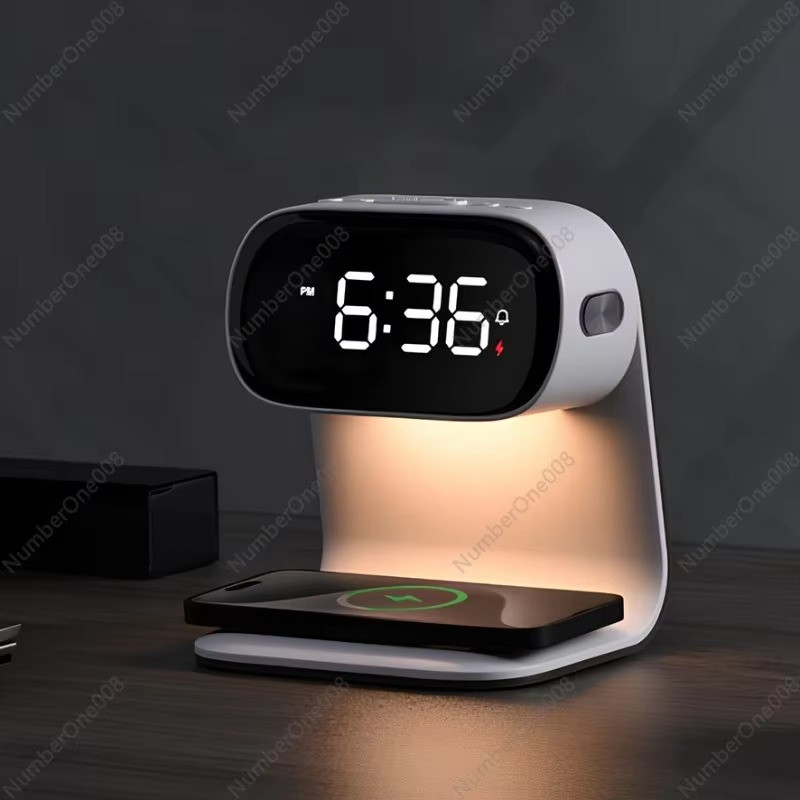 Bedside Lamp with Wireless Charger & Alarm Clock
