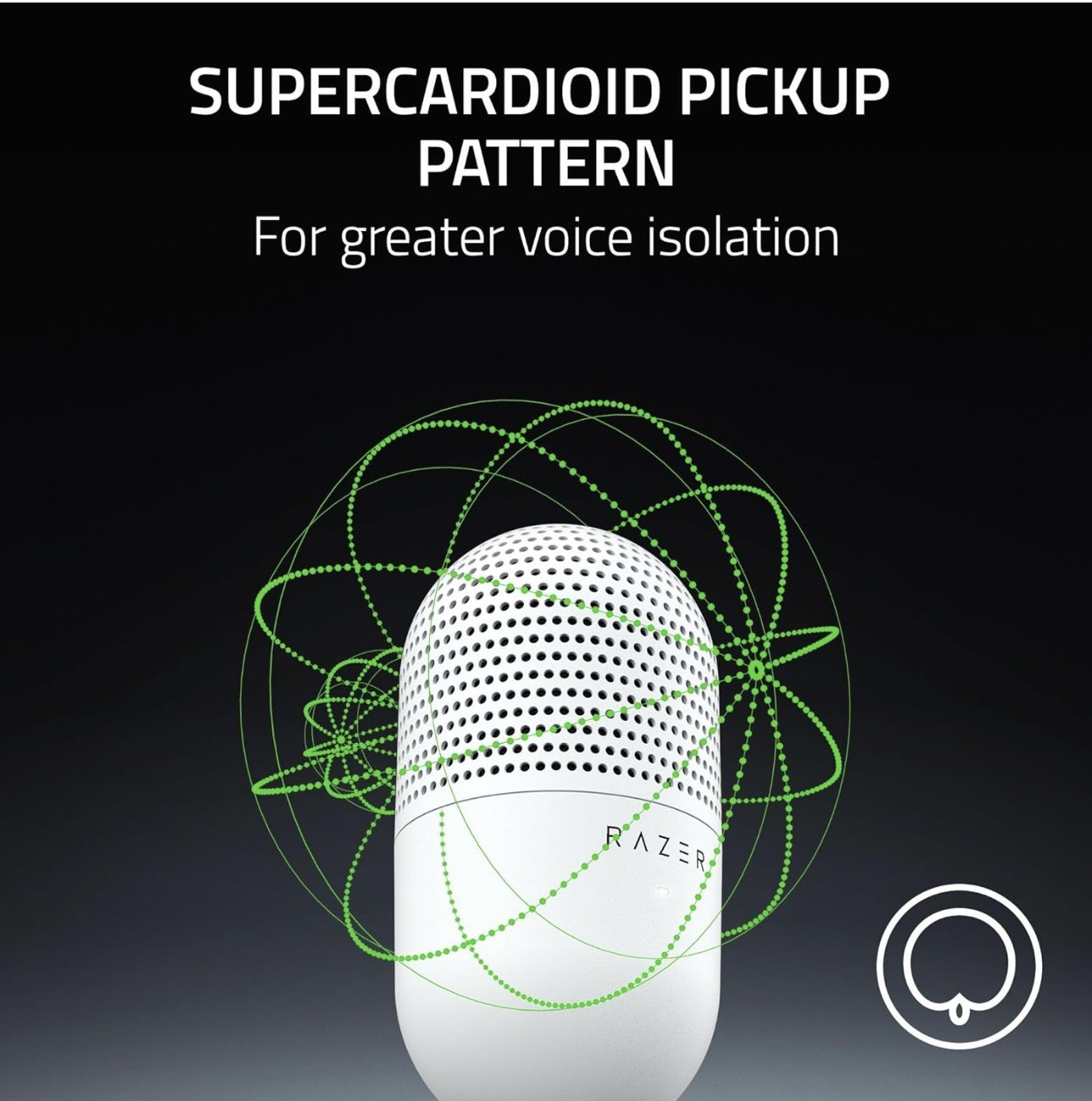 Razer Seiren V3 Mini USB Microphone – White Edition