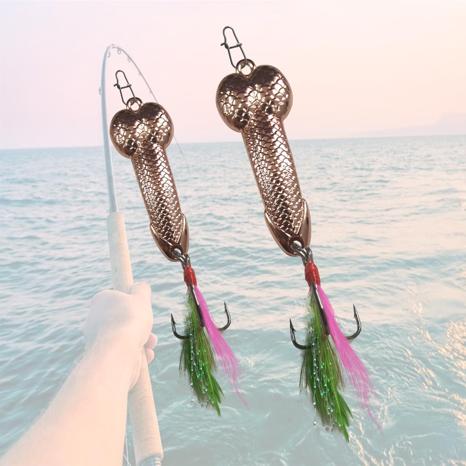 Beigaoxu Fishing Gifts for Men, Funny Bass Lure, Metal Small, Medium