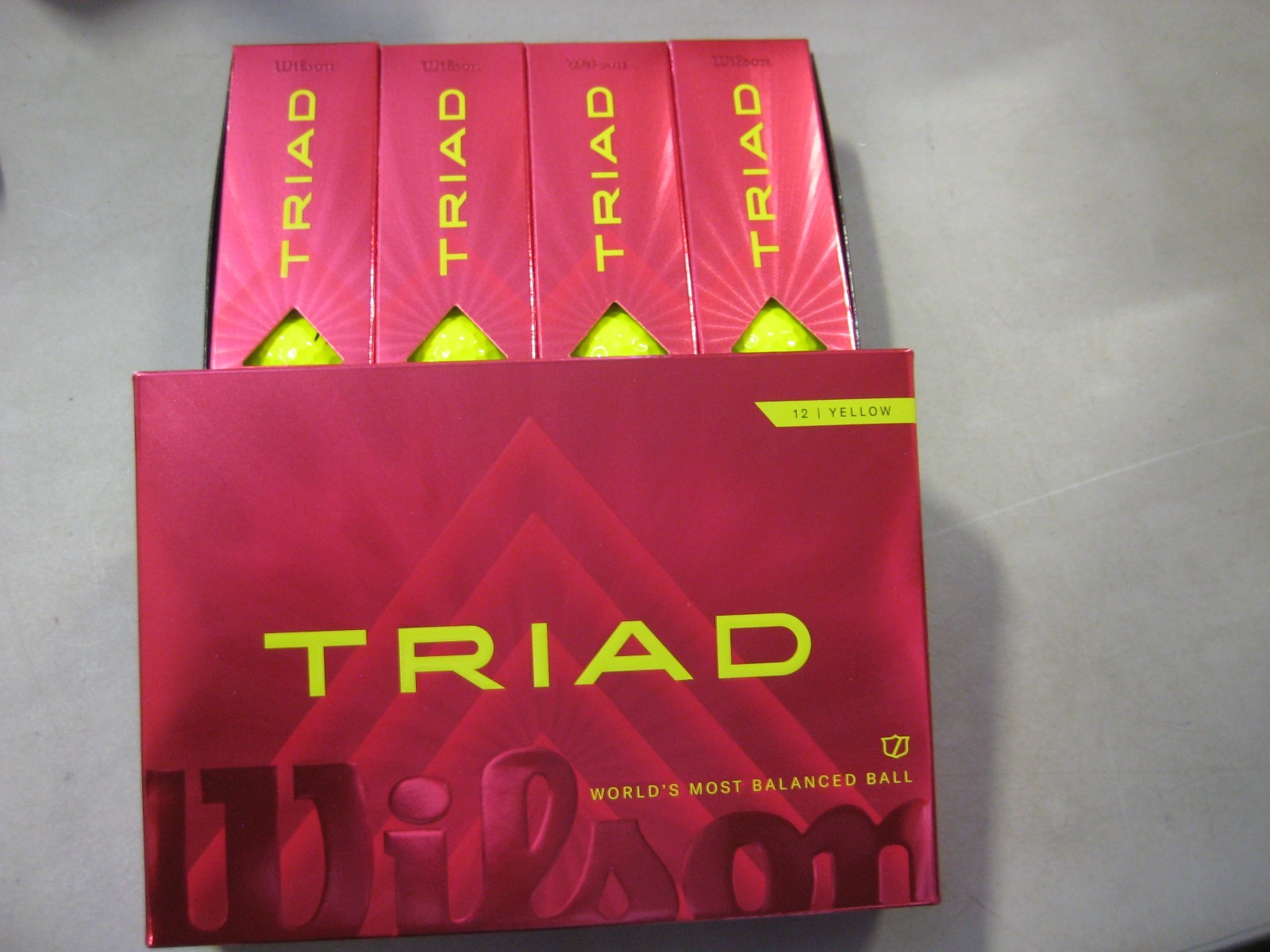 2 dozen BRAND NEW 2026 Wilson Staff Triad  golf balls Yellow  Urethane
