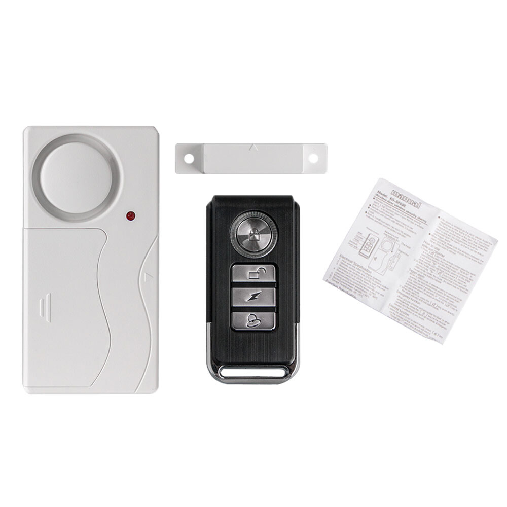 Wireless Security Door Entry Window Burglar Alarm Shed Security With Remote ABS