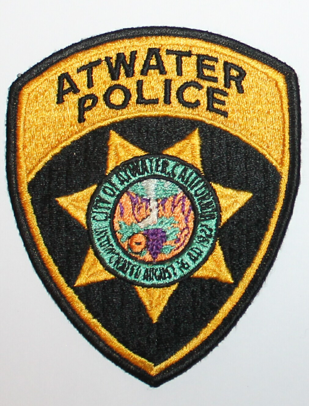 Old CITY OF ATWATER POLICE Merced County California CA PD Vintage patch