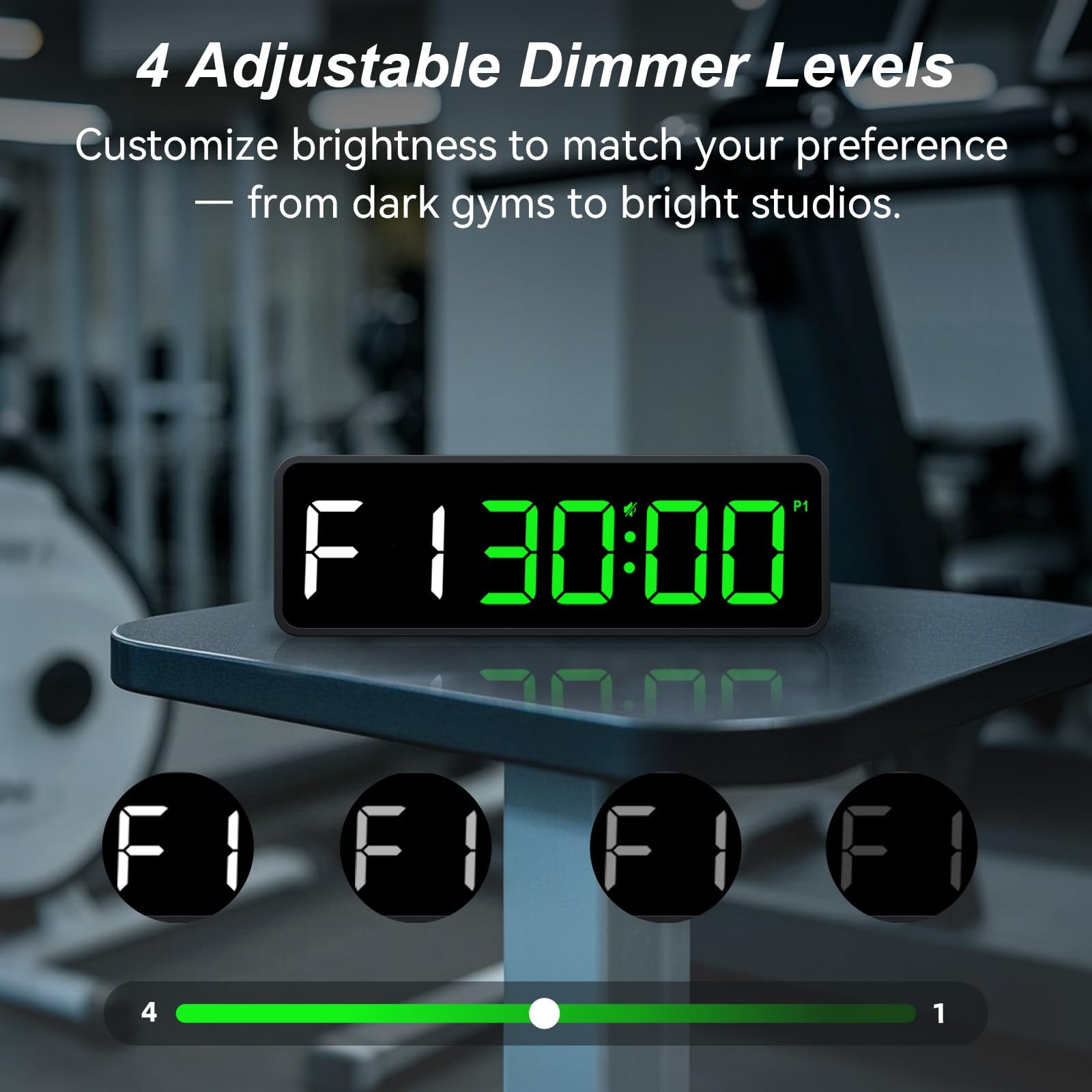 Portable Gym Timer: Small Fiteness Digital Clock Remote Control
