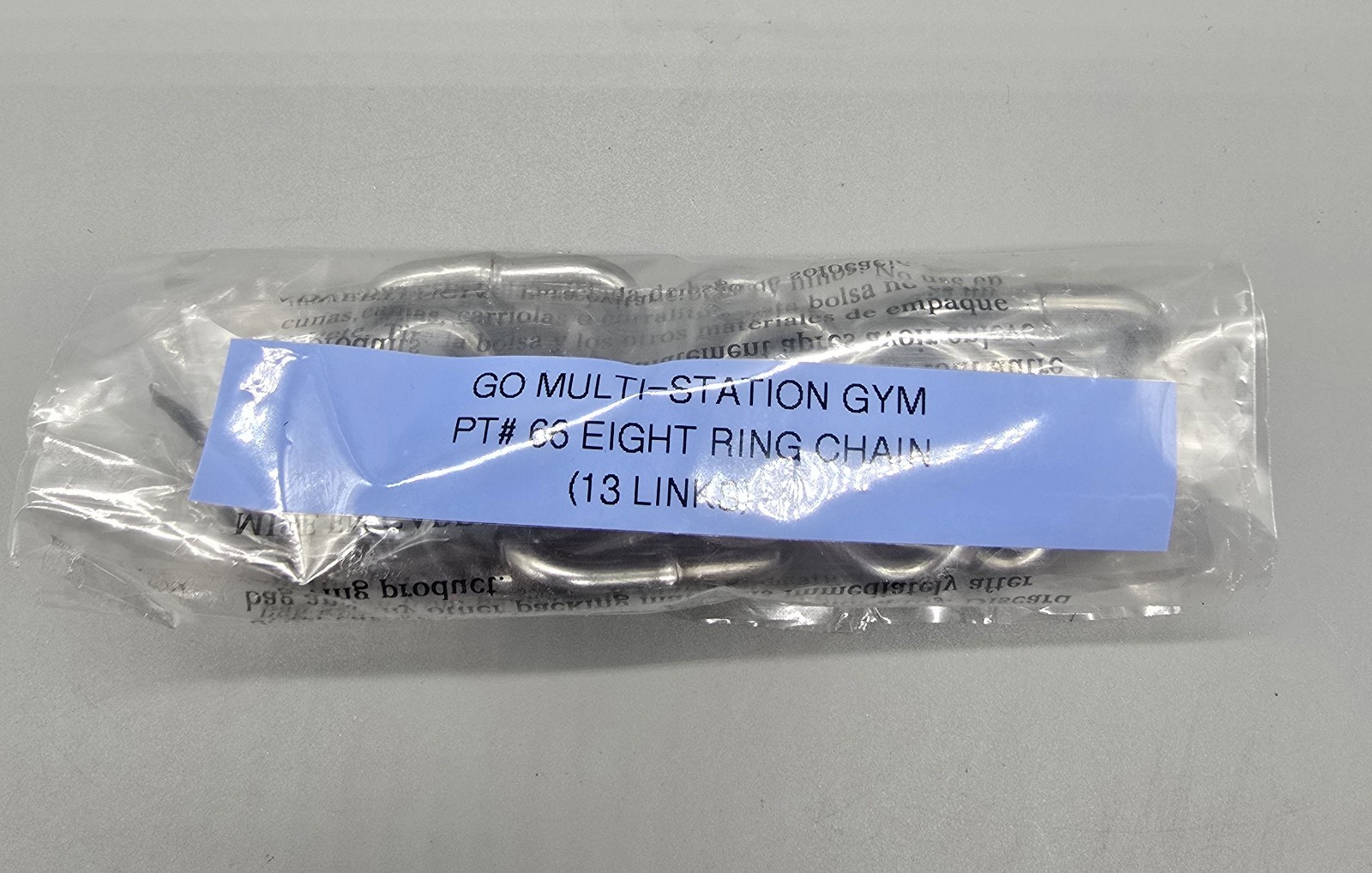 Multi-Station Home Gym Replacement OEM part# 66- 8 Ring Chain (13 Links) 12 Inch