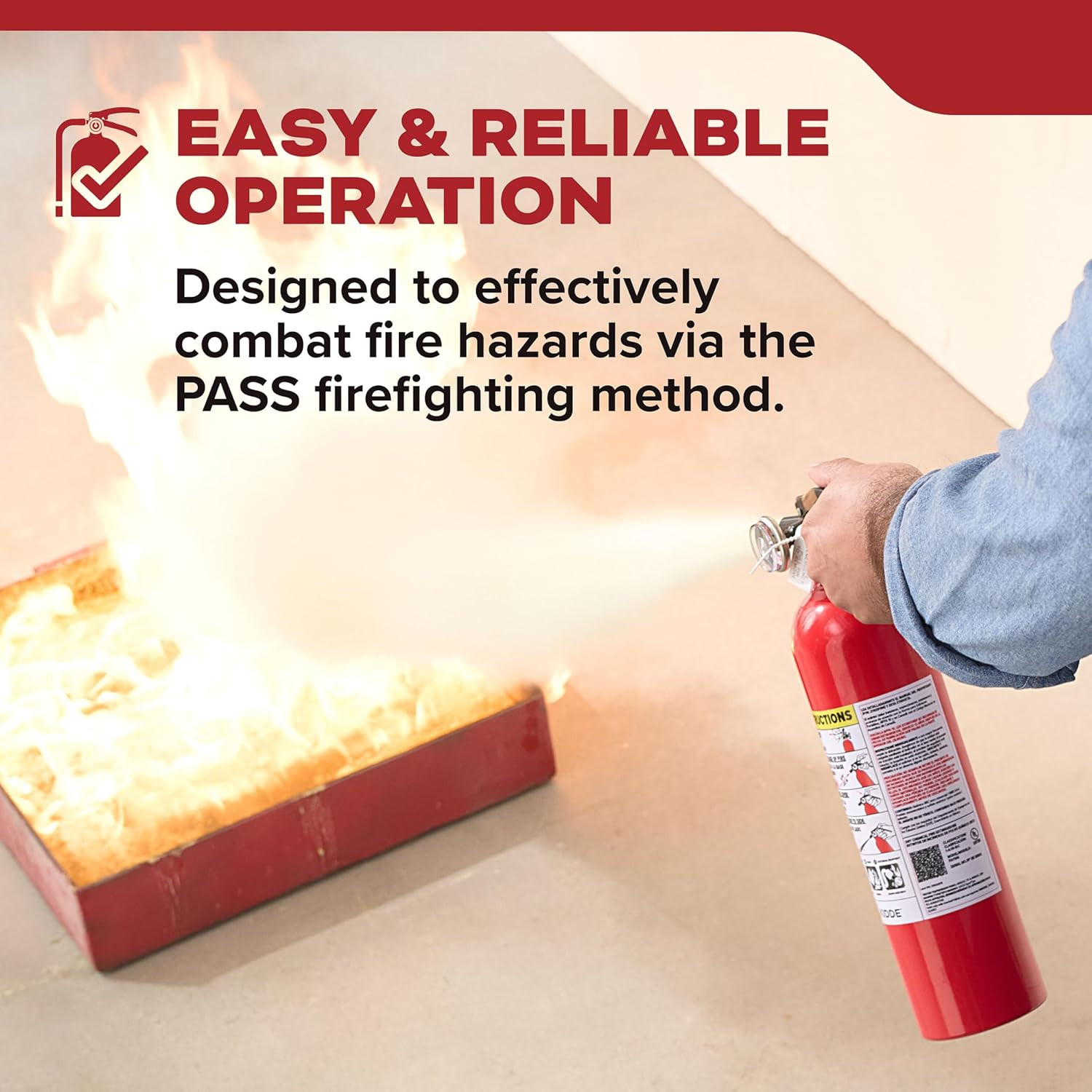 Kidde Basic 110 Fire Extinguisher for Home, 1-A:10-B:C, FA110G, 1 Pack | Residen