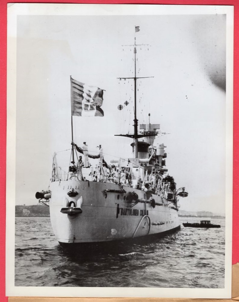 1940 Italian Cruiser Bartolemeo Colleoni Sunk by HMAS Sydney Off Crete Photo